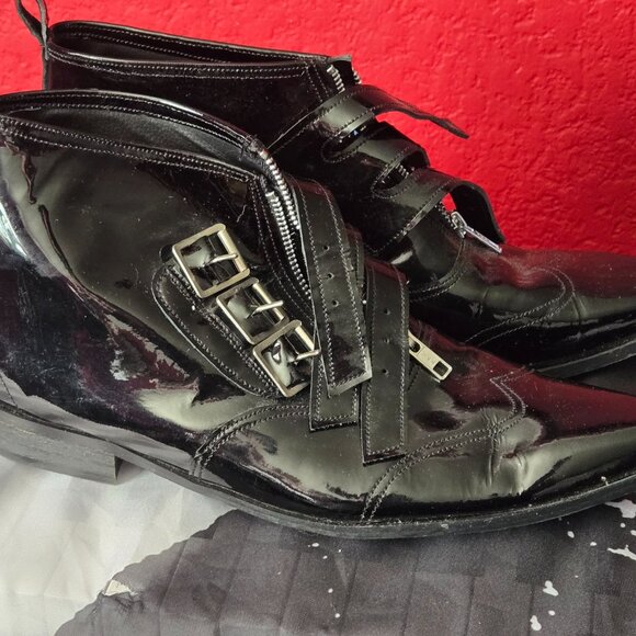 Patent Leather Winklepicker Boots (Imported) — Women’s US 11/UK 9/EU 42 - Picture 2 of 3